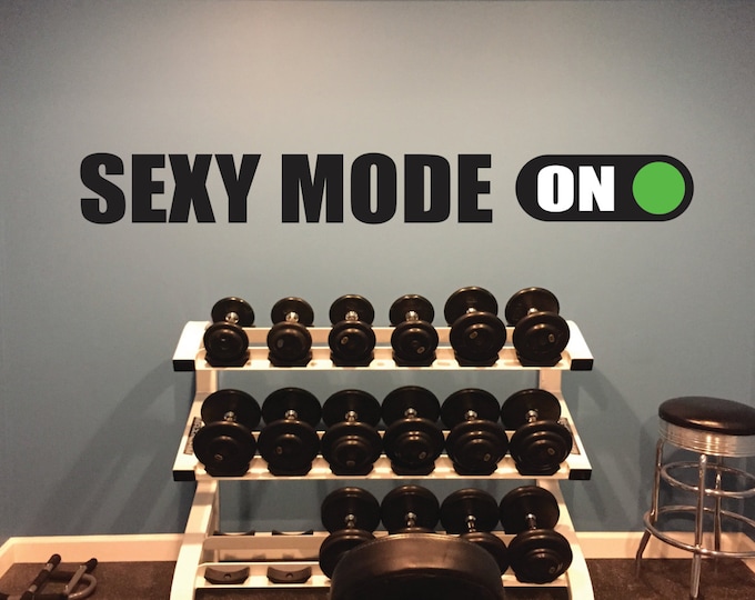 Bathroom Decorating Ideas, SEXY MODE ON wall decal.