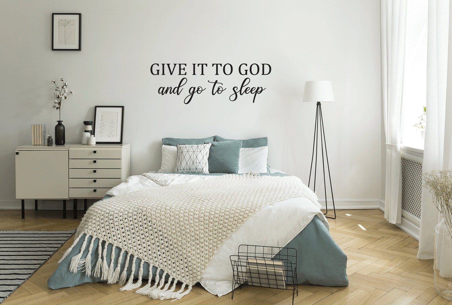 Give IT TO GOD and Go to Sleep Wall Decal Religious Wall - Etsy