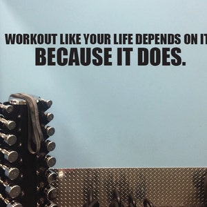 Gym Design Ideas, Gym Wall Vinyl Decal, Basement Gym Ideas