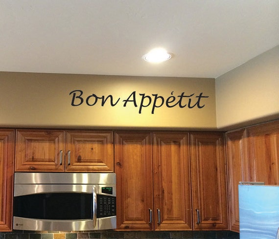 Kitchen Decorating Ideas, Kitchen Wall Decor, Bon Appetit Vinyl Wall Decal