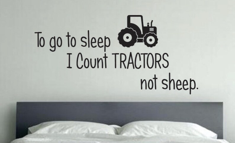 Tractor Room Decor To Go To Sleep I Count Tractors Not Sheep Etsy