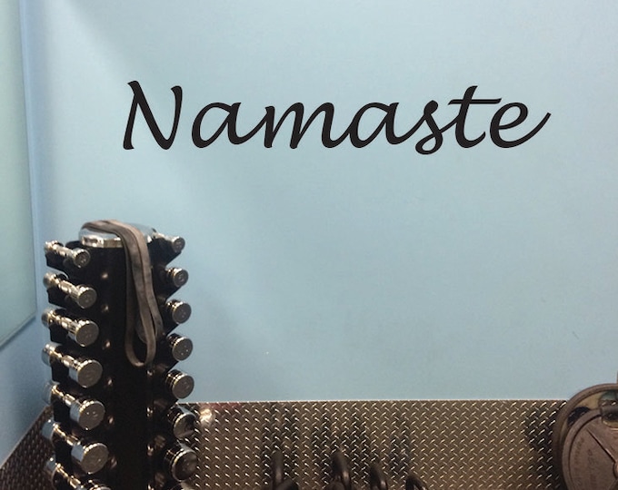 Yoga Wall Decal, Namaste Wall Decor, Wall Decal