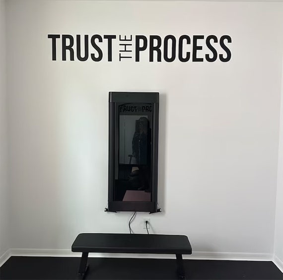 Chiropractor Office Sign, Physical Therapy Office Sign, Gym Wall Decal, Fitness Wall Decal, Gift Idea, TRUST THE PROCESS