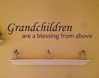 Grandchildren Wall Decal, Gift for Grandparent. Home Wall Decal