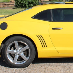 Chevy Camaro Side Thick Gill Vent Vinyl Decal Inlays, Works for 2011 2012 2013, 098
