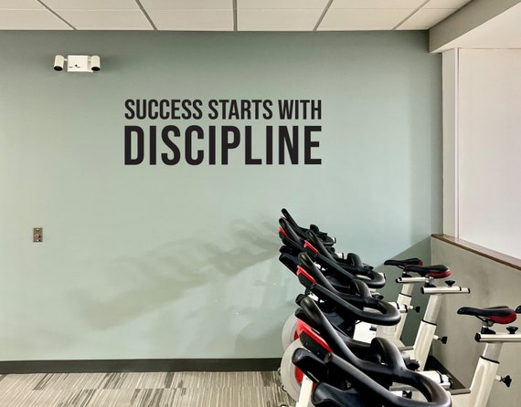 Success Starts With DISCIPLINE, Fitness Wall Decal, Motivational Quote, Hotel Gym Ideas, Sticker for Gym, Office Wall Decor, Classroom Idea