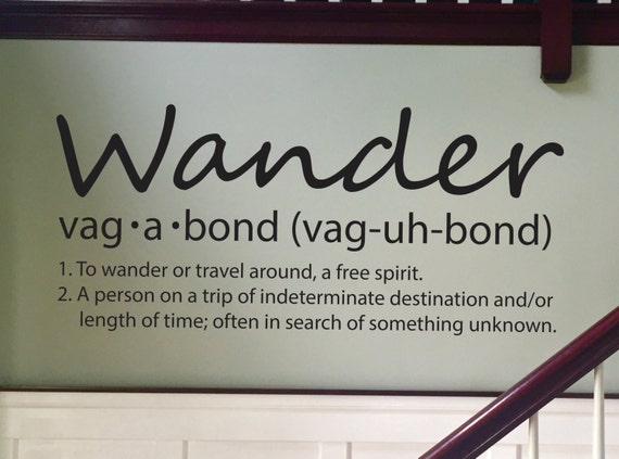 Vagabond Decor Wall Decal, Travel Wall Decal, Vacation Wall Decal, Vagabond accessory