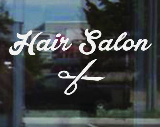 Business Window Decal, Hair Salon Window Decal, Hair Salon Decor, Hair Dresser Advertising