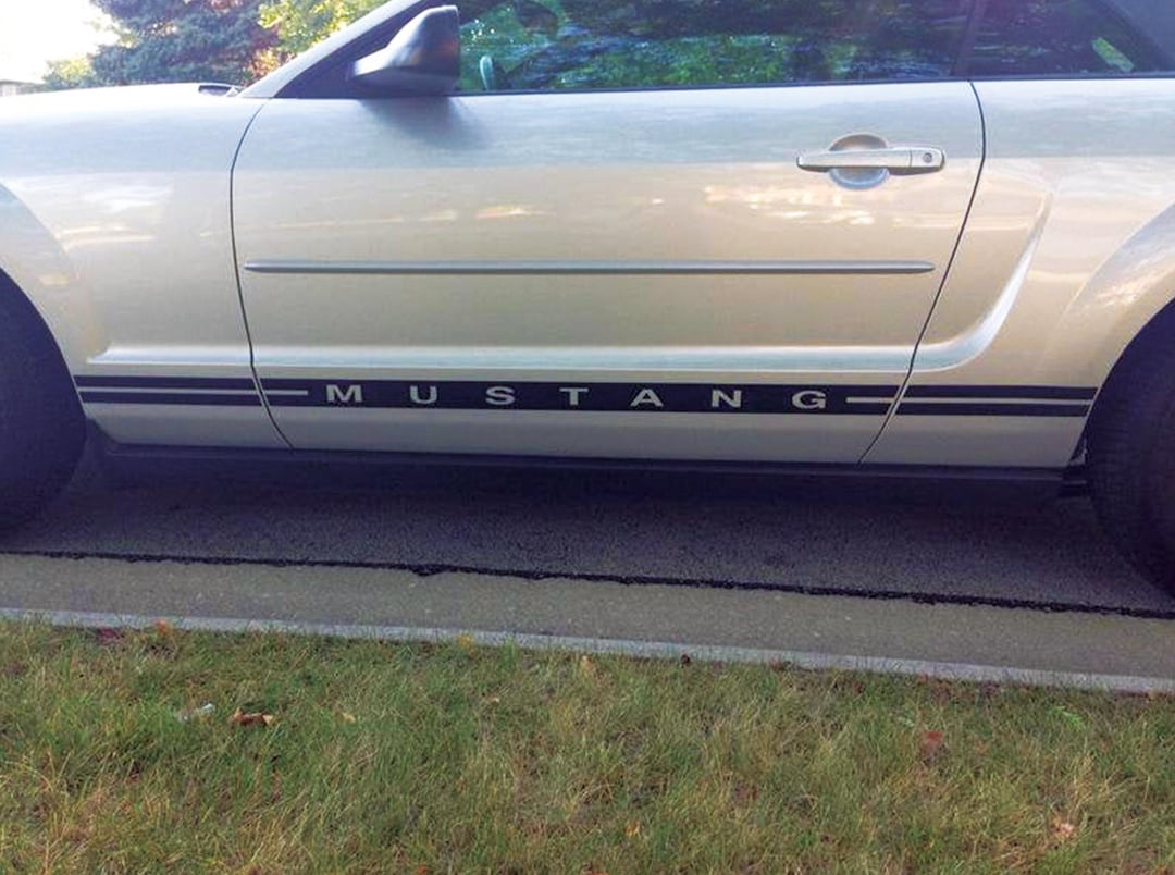 Mustang Rocker Graphics Mustang Rocker Graphic Panel Stripes Door Decal Vinyl Sticker All Years ...