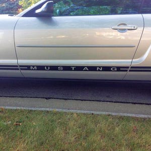 Mustang Rocker Graphic Panel Stripes Door Decal Vinyl Sticker All Years 81 Inch 001