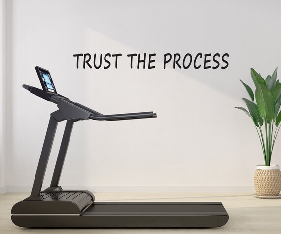 TRUST THE PROCESS Fitness Wall Decal, Motivational Home Gym Decor, Vinyl Lettering for Gym, Gym Gift, Office Decor, Chiropractor Decor