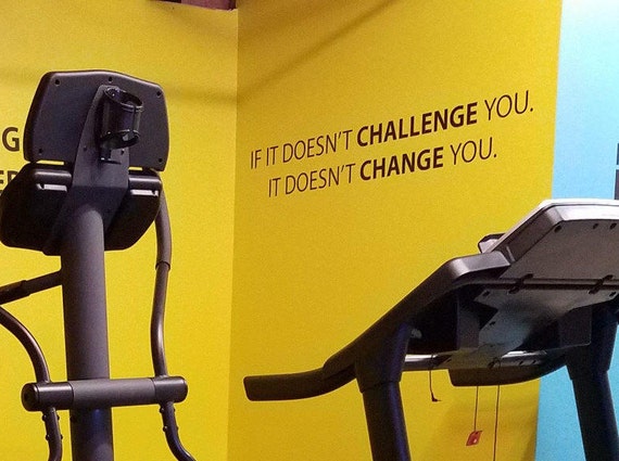 Physical Therapy Wall Art, Rehab Center ideas, Physical Therapist Office Decor, If it doesnt' challenge you. It doesn't change you.