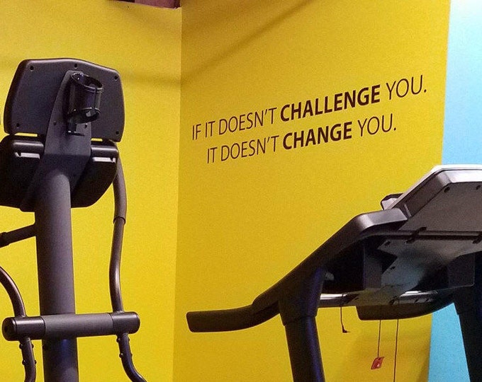 Physical Therapy Wall Art, Rehab Center ideas, Physical Therapist Office Decor, If it doesnt' challenge you. It doesn't change you.