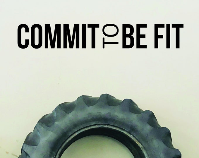GYM DESIGN, Fitness Wall Decor, Gym Wall Decor, Motivational Quote Decor, Commit To Be Fit