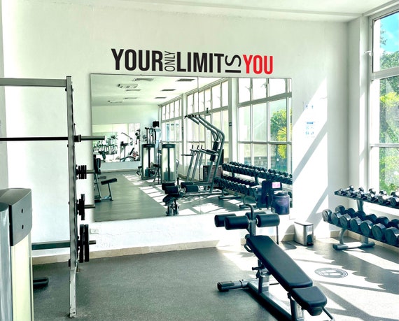 Your Only Limit is YOU Gym Wall Decal, Classroom Wall Decal, Cycling Wall Quote, Fitness Wall Quote, Physical Therapy Decor, Wall Quote Idea