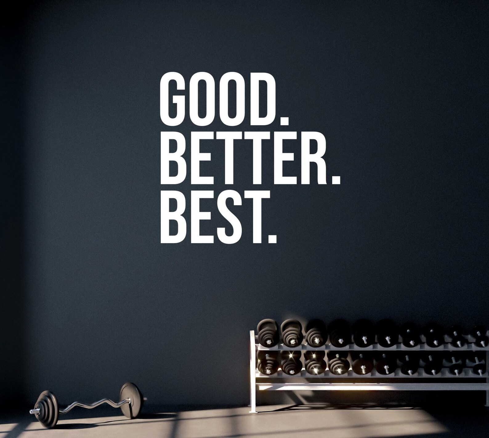 Good Better Best Quote Decal | Vinyl Wall Lettering | Gym Motivation ...