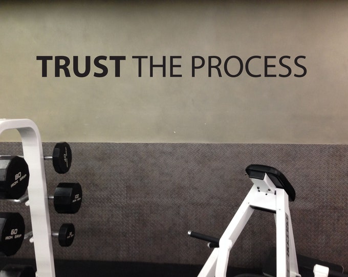 Physical Therapist Office Design, Gym Wall Decal, Classroom Decor, Office Wall Decal, TRUST THE PROCESS wall sticker