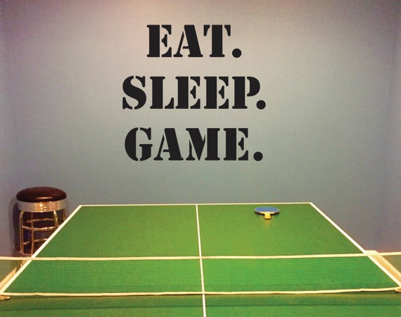 Game Room Wall Decal. Video Game Decor, Gaming Decor. EAT. SLEEP. GAME.