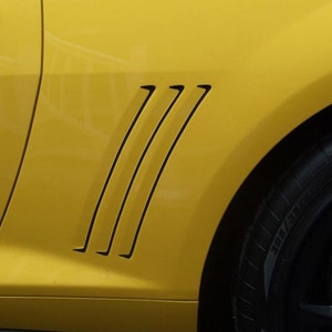 Chevy Camaro Side Gill Vent Decal Insert Stripes Inlays Vinyl 2011 2012 2013, 035