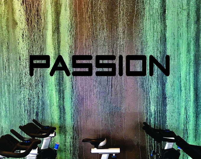 GYM WALL DECAL, Passion Wall Decal, Office Wall Decor, Work Out Motivational Decal Quote