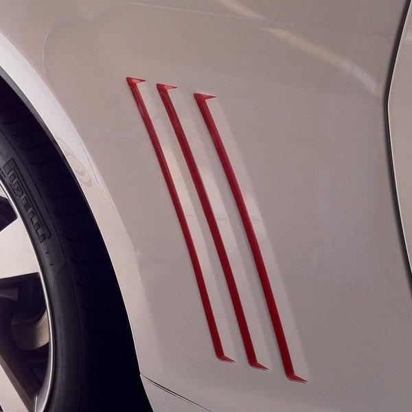 Chevy Camaro Side Gill Vent Vinyl Decal Inlays, Works for 2011 2012 2013, 46