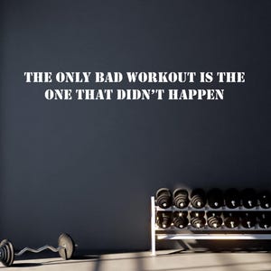 Workout Motivation Accessory, Gym Wall Decal, Home Gym Design