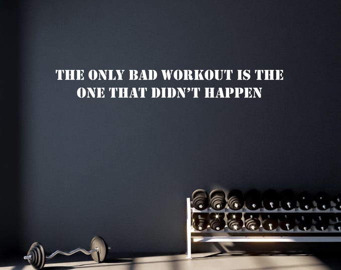 Workout Motivation Accessory, Gym Wall Decal, Home Gym Design