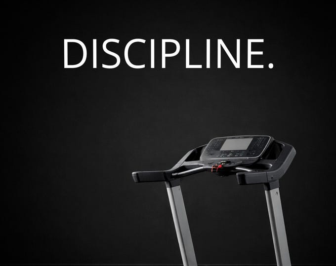 Gym Wall Decal, DISCIPLINE. Physical Therapy Sign, Chiropractor Sign, Classroom Wall Art, Sticker for Door, Office Vinyl