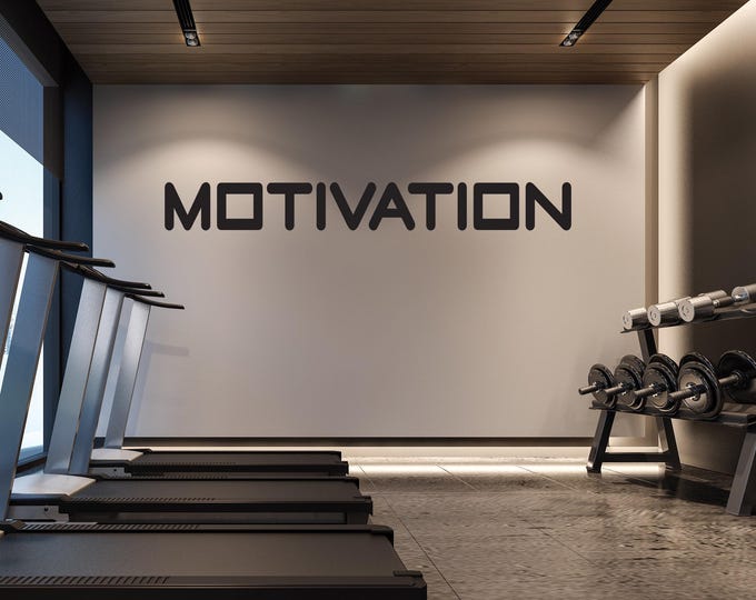 Wall Decor for Gym, Wall Decal for Classroom, Office Decor, Gym Design Ideas, MOTIVATION Wall Decal