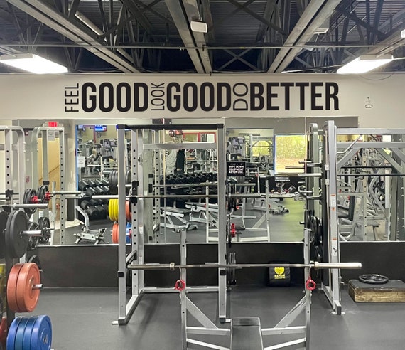 Feel GOOD Look GOOD Do Better Gym Decor Ideas, Gym Design Ideas, Physical Therapy, Office Wall Sign. Chiropractor Sign, inspirational sign