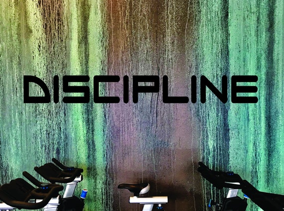 GYM DESIGN, Classroom Decor, Fitness Wall Decal, Office Decor, DISCIPLINE Wall Decal