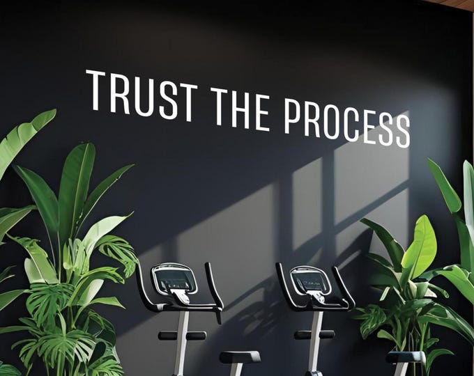 TRUST THE PROCESS Gym Wall Decal Idea, Physical Therapy or Chiropractor Sign, Classroom Door Sign, Office Sign Inspiration.