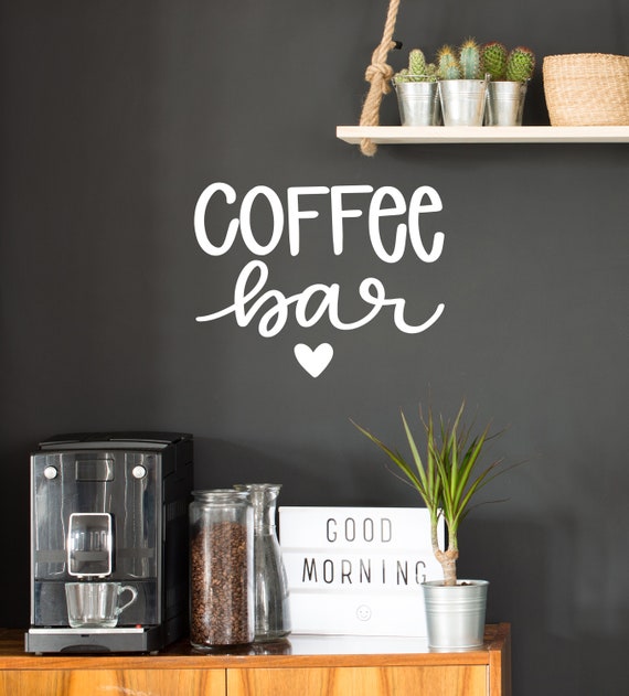 Coffee Shop Decor, Coffee Wall Decal, Coffee Bar Wall Decal, Decal for Coffee Corner, Coffee Nook, Breakfast Bar Sign