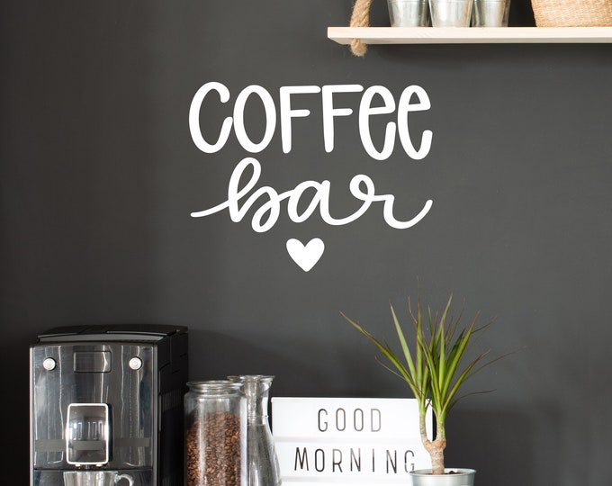 Coffee Shop Decor, Coffee Wall Decal, Coffee Bar Wall Decal, Decal for Coffee Corner, Coffee Nook, Breakfast Bar Sign