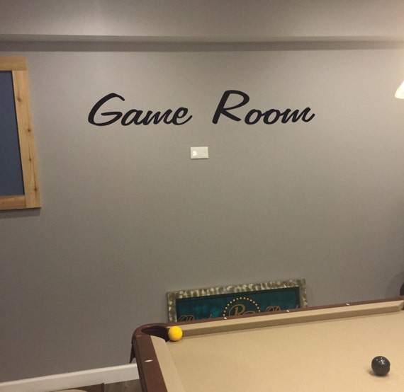 Game Room Wall Decal. Basement Design Ideas