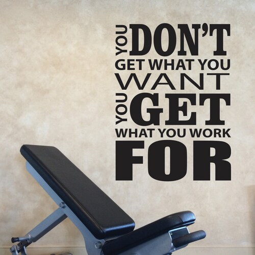 2 Large Home Gym Motivational Wall Art Decal Quotes Fitness Etsy UK