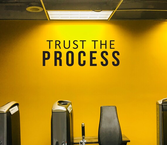 TRUST THE PROCESS, Gym Wall Decal, Motivational Quote, Hotel Gym Ideas, Sticker for Gym, Chiropractor Sign, Physical Therapy Office Sign 11