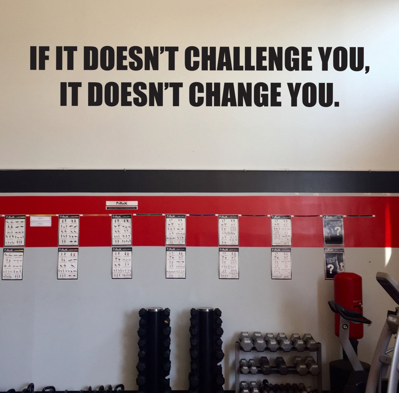 Large Gym Wall Decal Motivational Gym Wall Decal If It Etsy