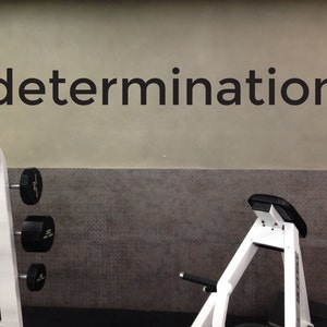determination quote wall decal. wellness decor, healthy living decor