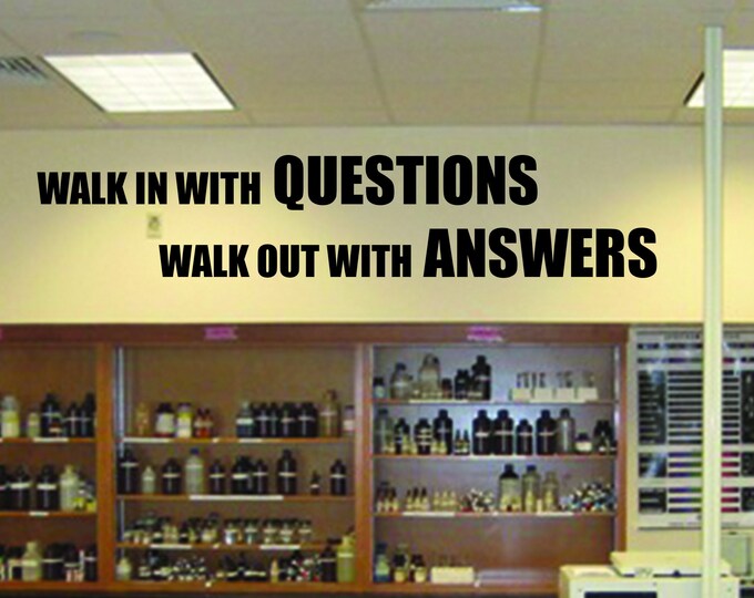 Teacher Classroom Decor. Classroom Motivation quote. Walk In With QUESTIONS Walk Out With ANSWERS