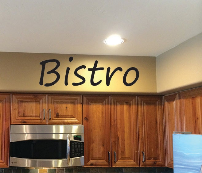 Bistro Wall Decal Italian Themed Kitchen Decor Kitchen Etsy