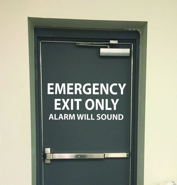 EMERGENCY EXIT ONLY door sign, Fire Exit Door Sign, Building Door Sign, Business Door Sign