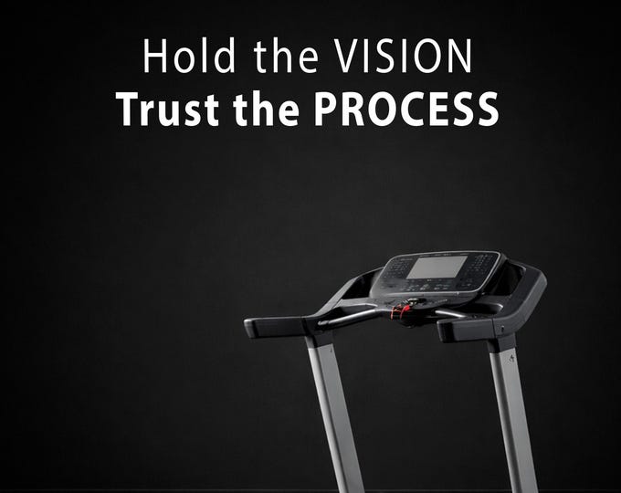 Hold The VISION Trust The PROCESS Wall Decal. Fitness Wall Sticker, Gym Design Ideas, Chiropractor Decor, Physical Therapy, Office Wall Sign