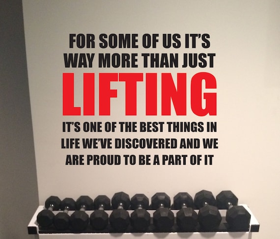 LIFTING MOTIVATION, Gym Wall Lifting quote decal. Fitness Motivation Quote