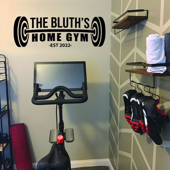 Personalized Custom Home Gym Name Decal, Custom Decal for Gym, Home Gym Design Idea, Family Name Gym Decal. Fitness Gift Idea- OPT2