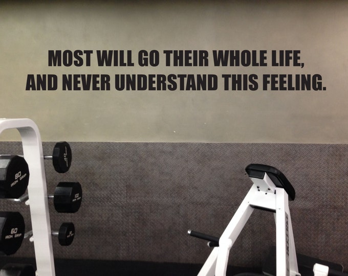 Gym Motivation Quote Wall Decal. . Gym Decor