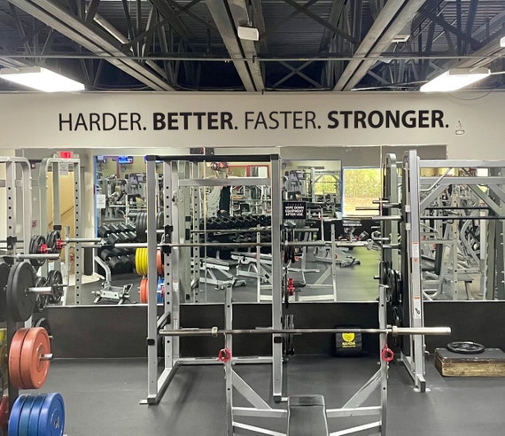 Harder. BETTER. Faster. STRONGER. Gym Wall Decal Idea, Gym Quote Decor, Fitness Decor, Home Gym Design Idea, Fitness Wall Decal,Wall Sticker