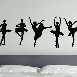 Vinilo decorativo para pared con bailarina de ballet, habitación infantil, 29