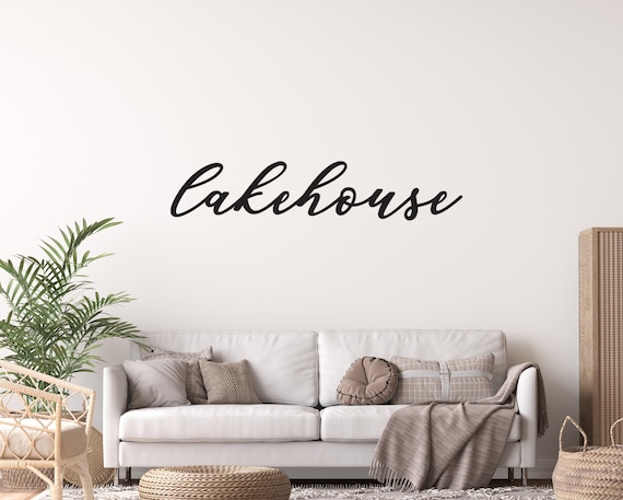 lakehouse wall decal, sign for lake house, sticker for lakehouse, lake life decor, decorating ideas for lakehouse