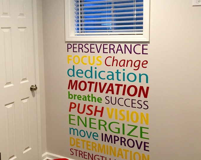 Motivational Quote Wall Decal, Office Decor, Gym Decor, Classroom Decor, Inspirational Words Wall Decal